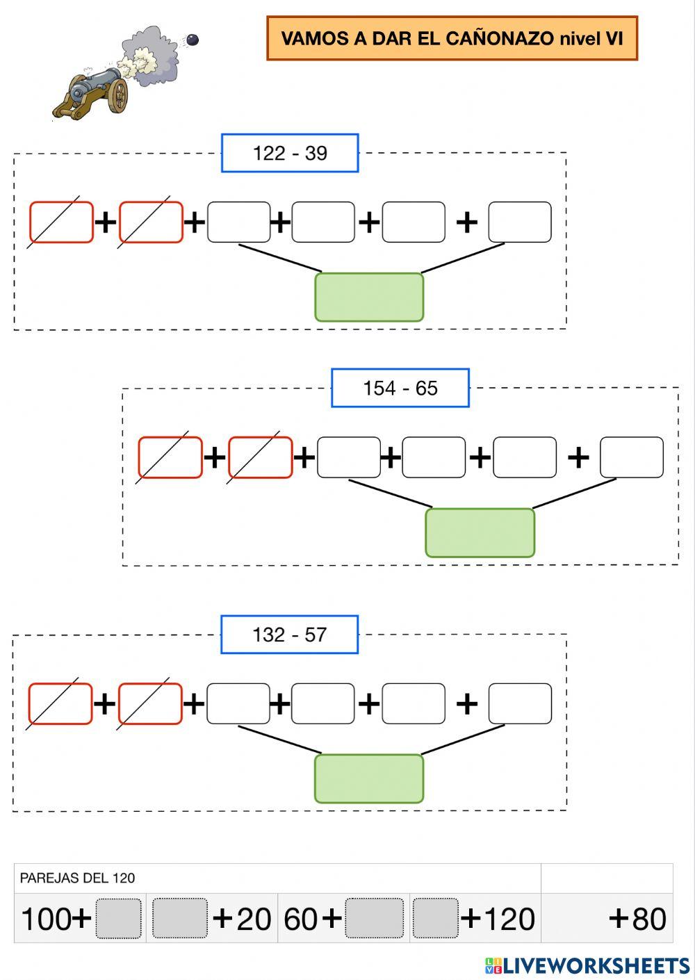 Restas por descomposición