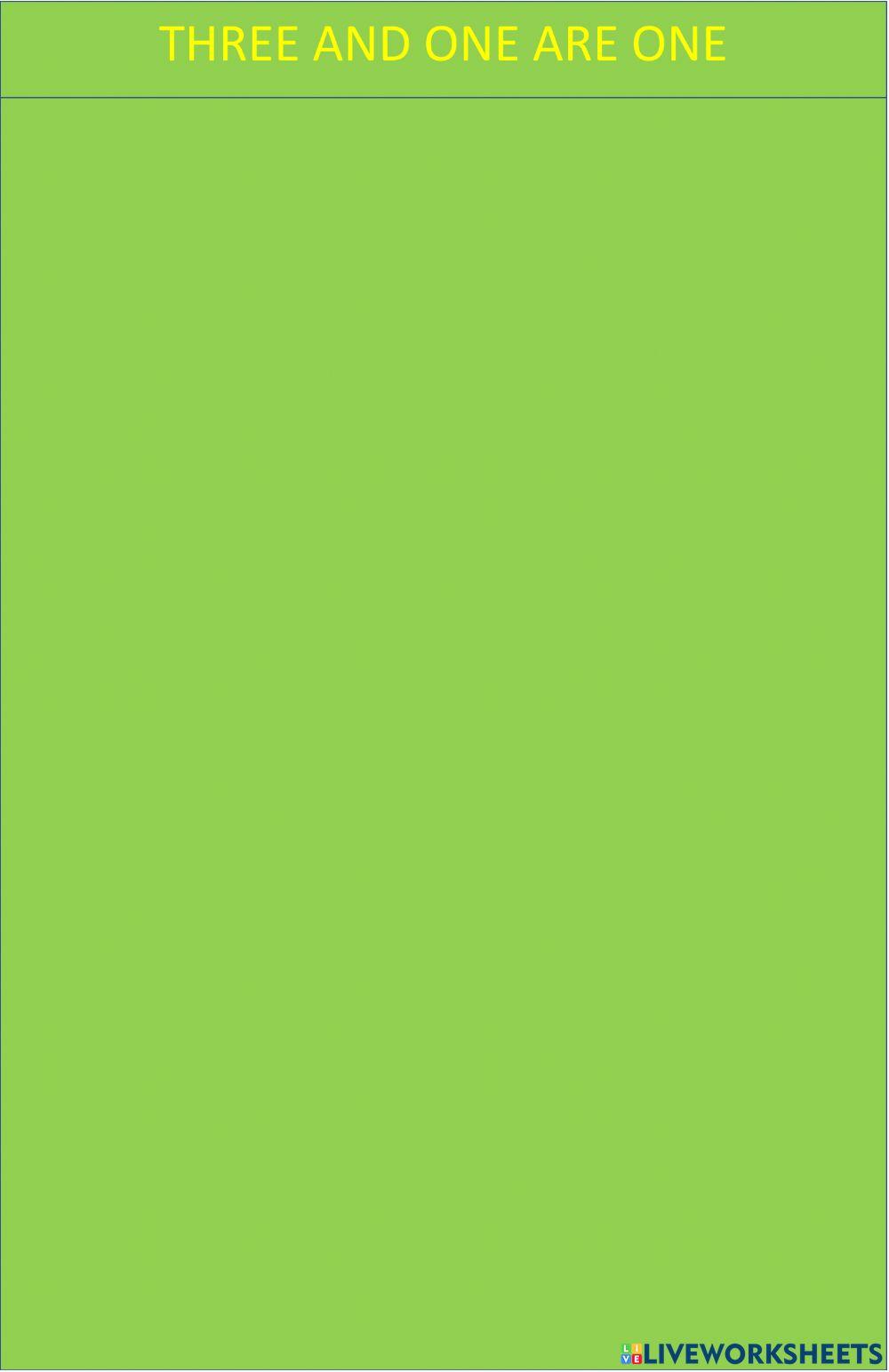 Three and one are one