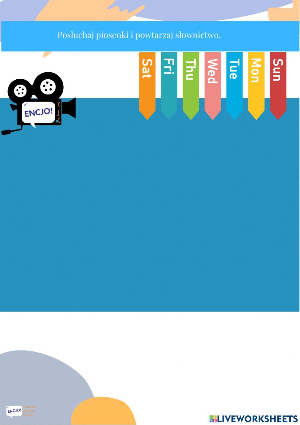 Days of the week maluchy