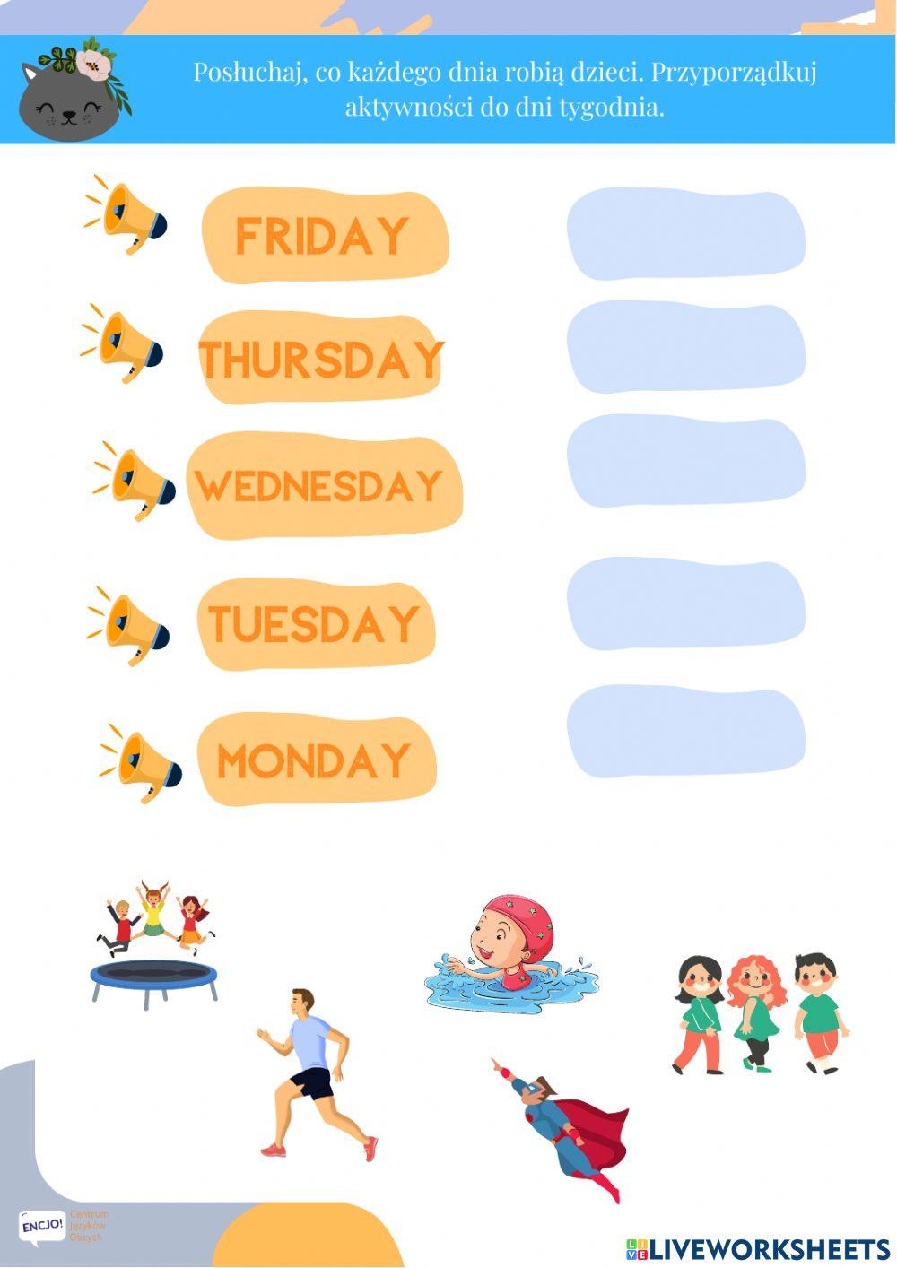 Days of the week maluchy