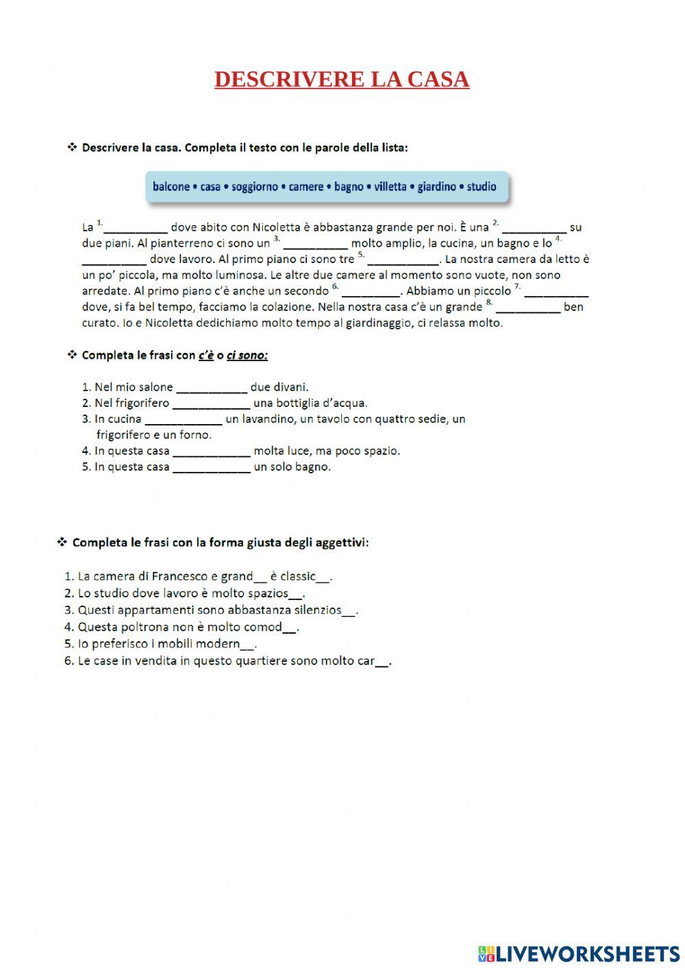 Le stanze della casa