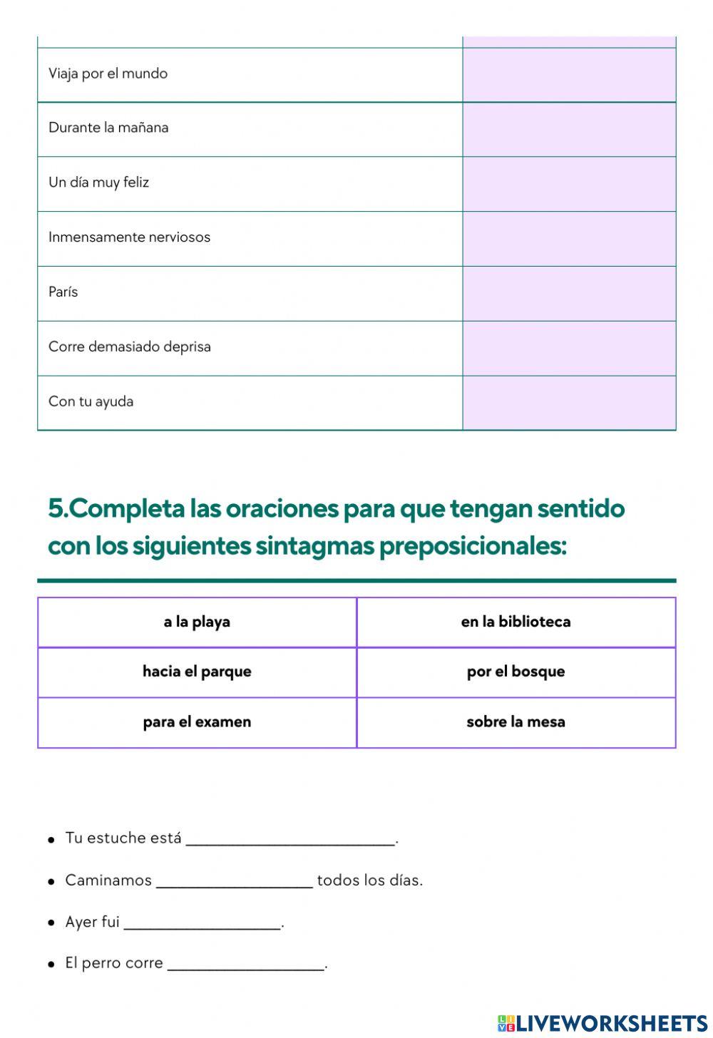 Sintagmas: tarea definitiva