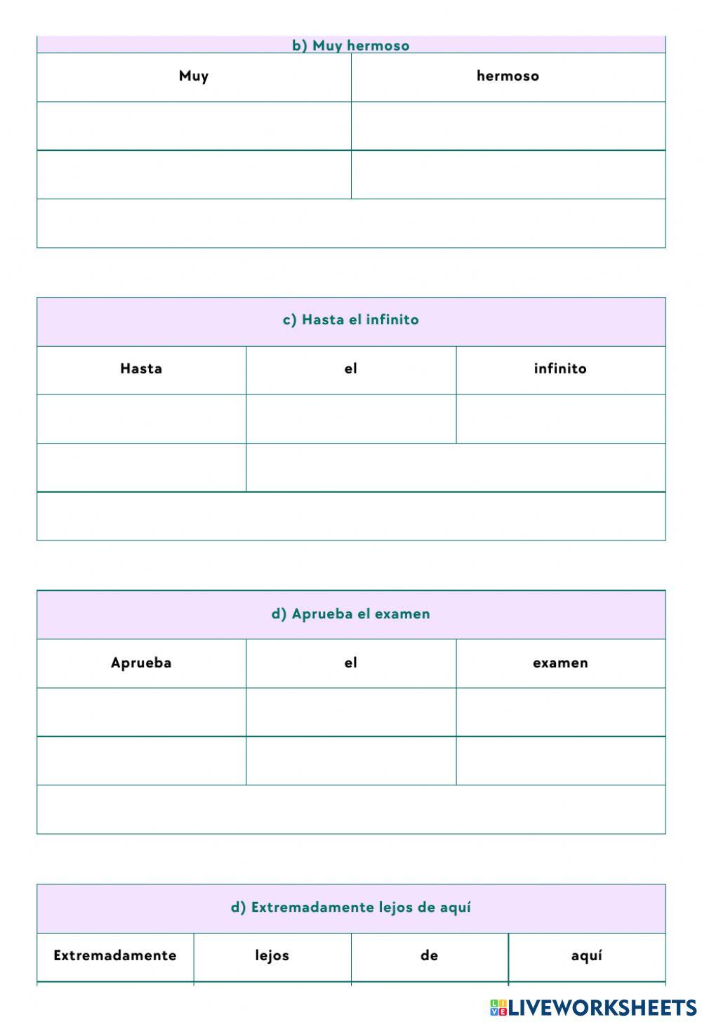 Sintagmas: tarea definitiva