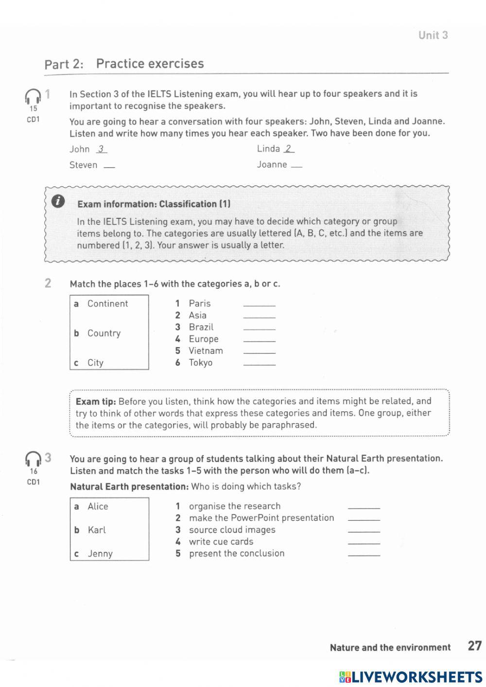 Ielts listening unit 3