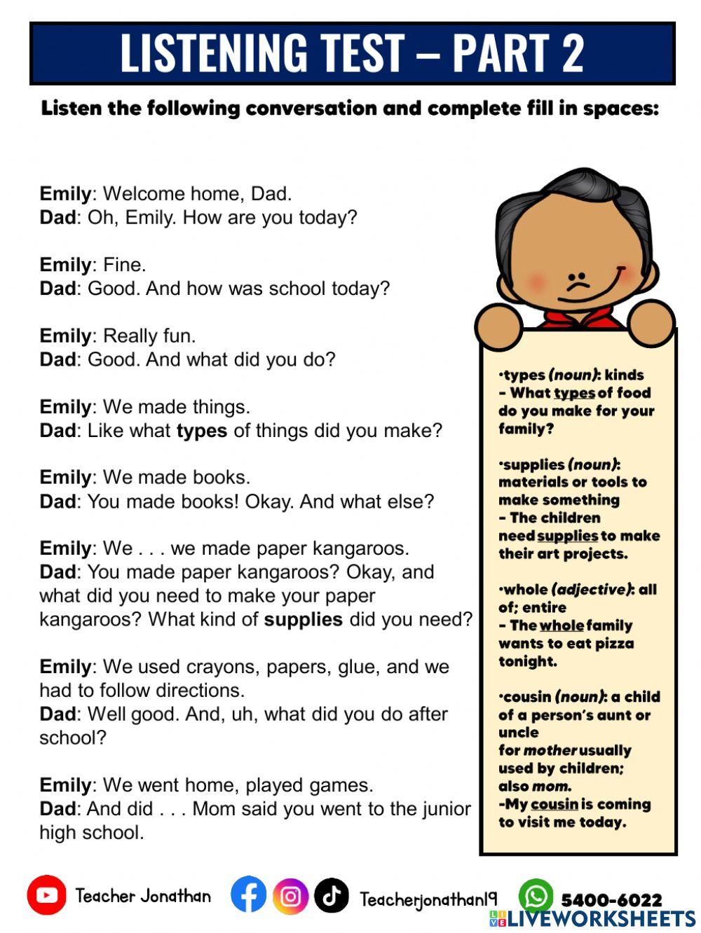 LISTENING TEST