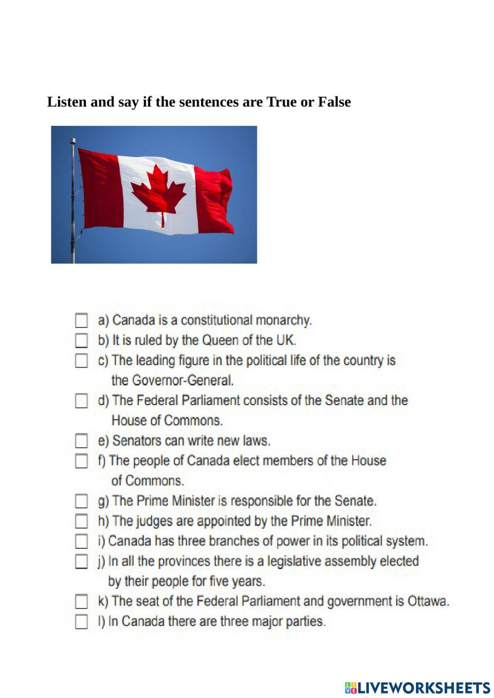 Canada politic system