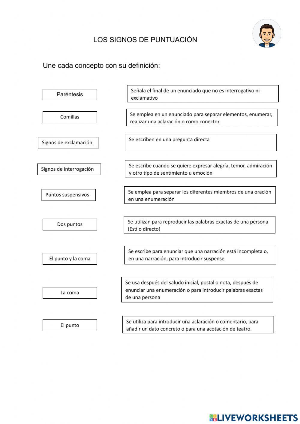 Los signos de puntuación