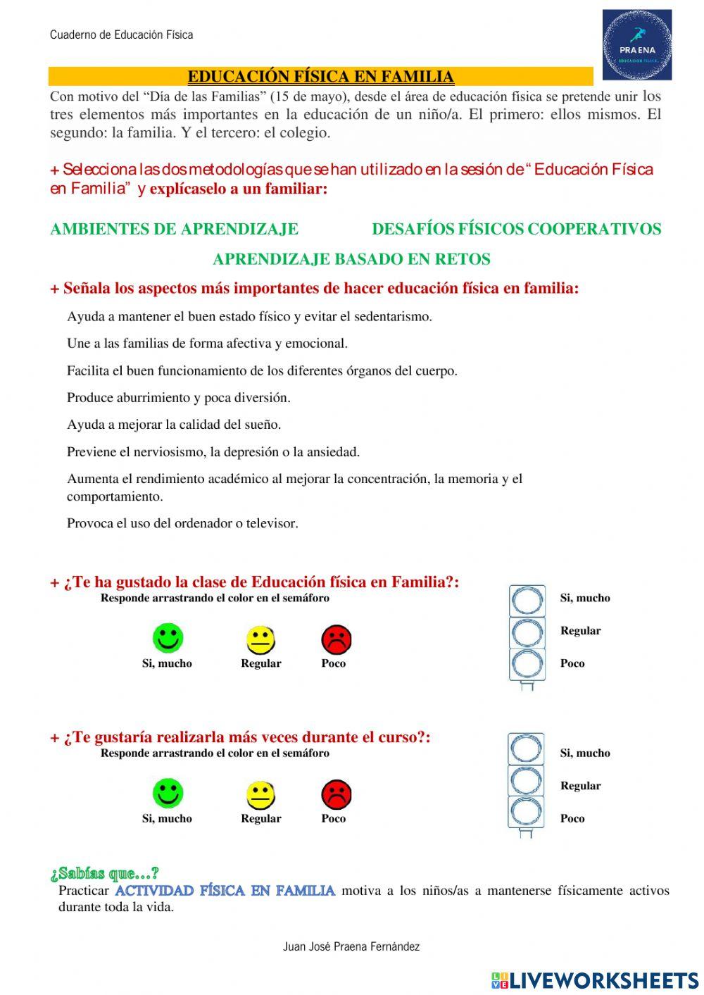 Ed. física en familia