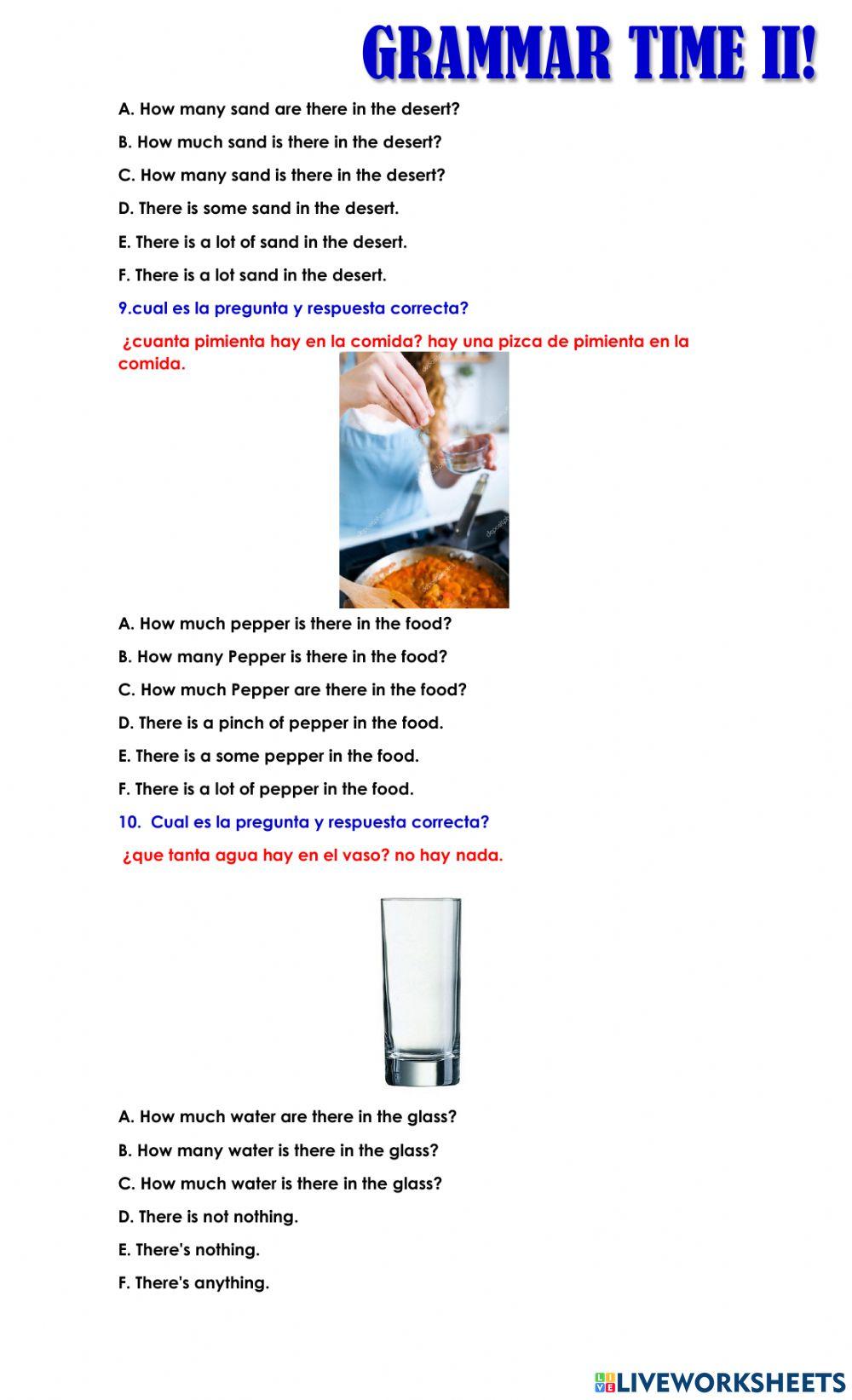 Lección 11 - How much con sustantivos no contables + verbo TO BE