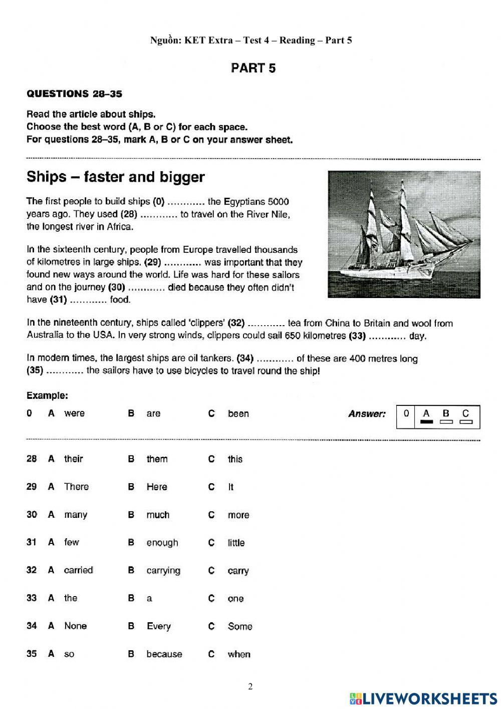 Foreign Teacher-S6-WEEK 37-KET + PET PRACTICE