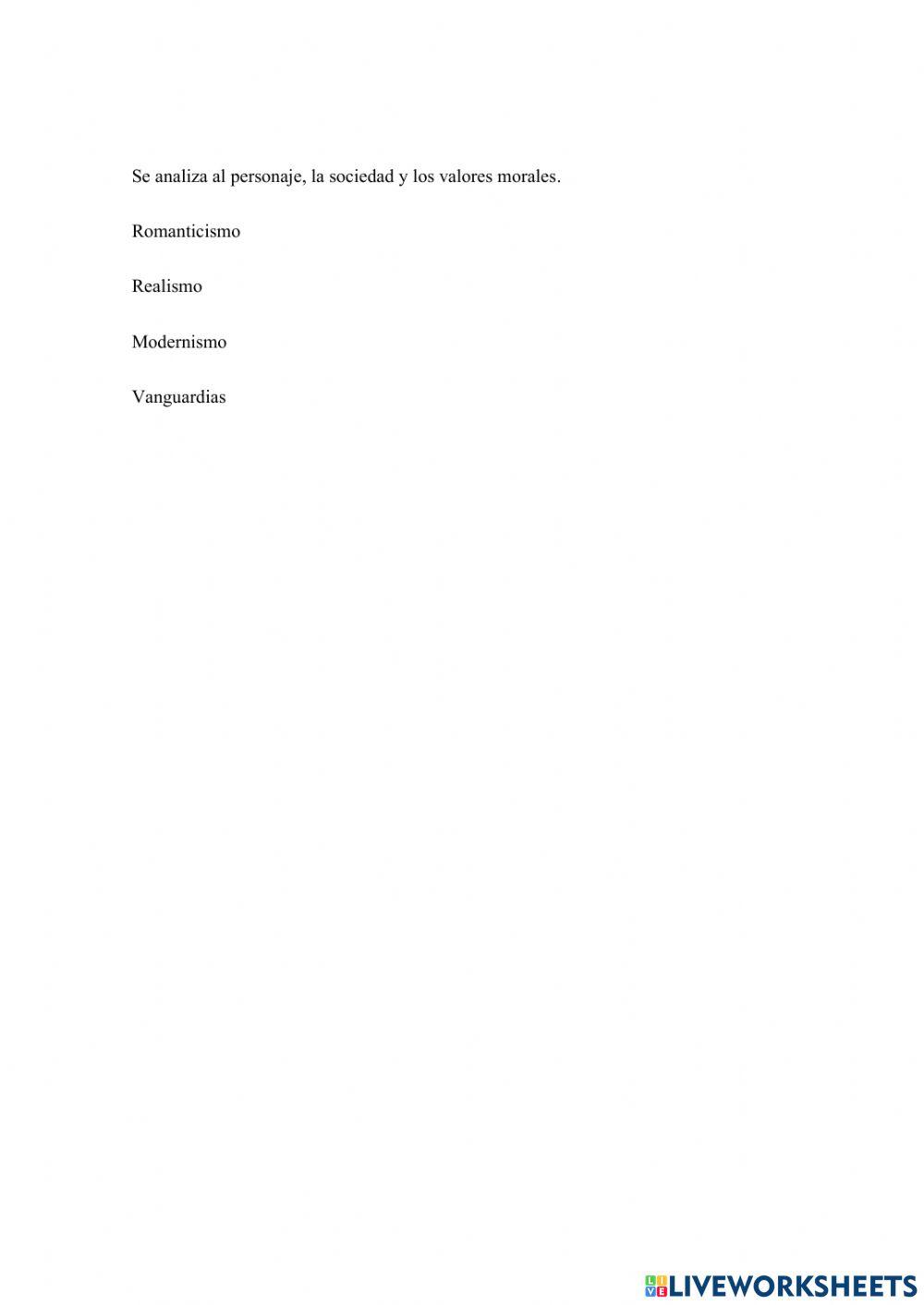 Movimientos literarios