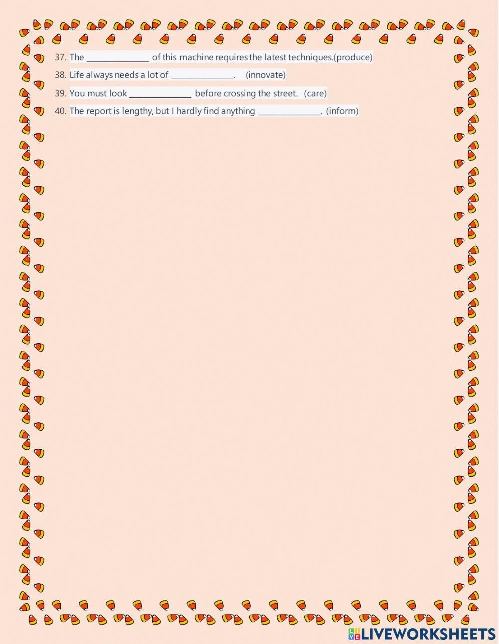 Word form (U6-10). Part 2