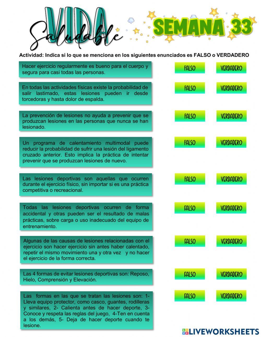 Lecciones asociadas a la actividad física
