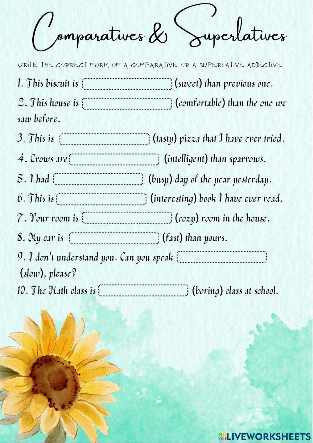 Comparatives and Superlatives