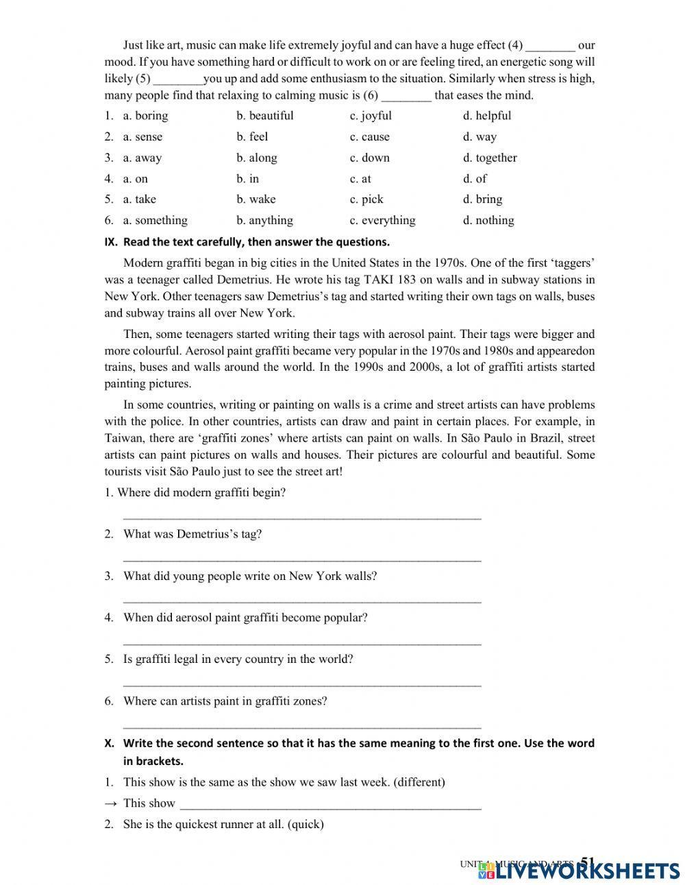 G7 MLH U5 Test for Unit 5