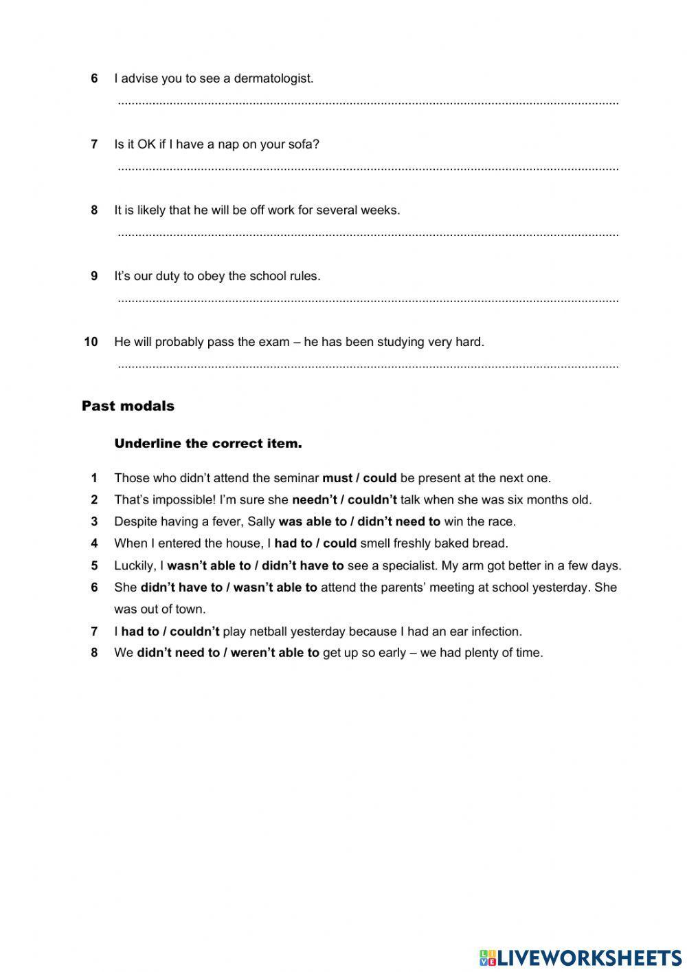 Modal Verbs-Module 4