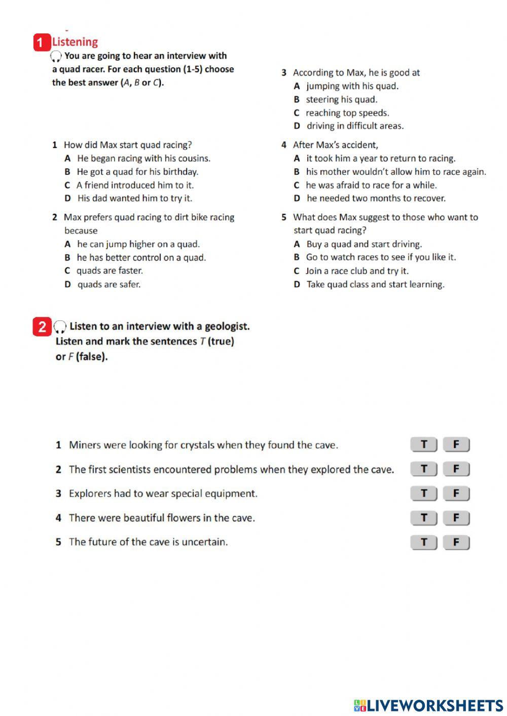 Listening Test- 9 Form