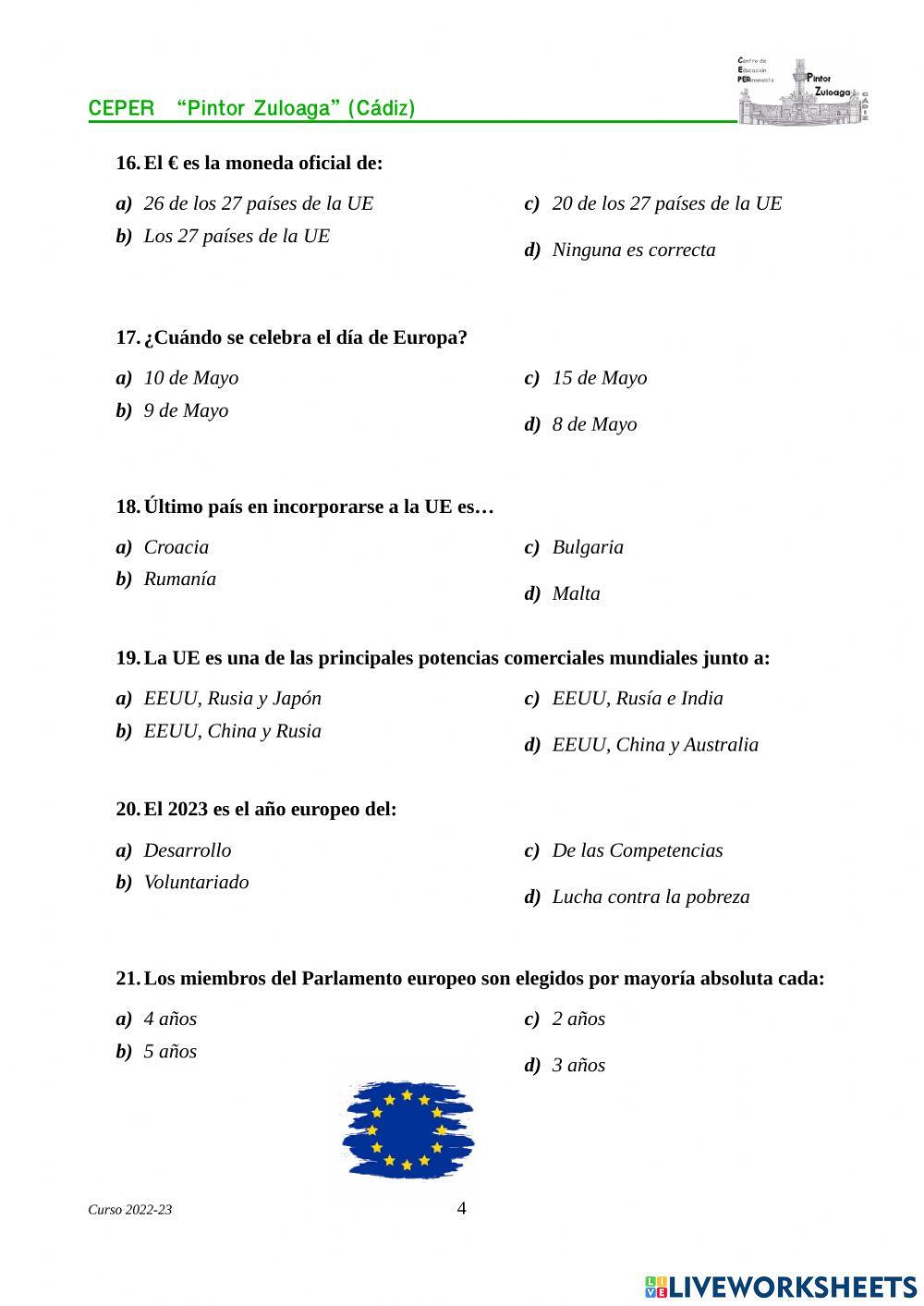 9 de Mayo:Día de la Unión Europea