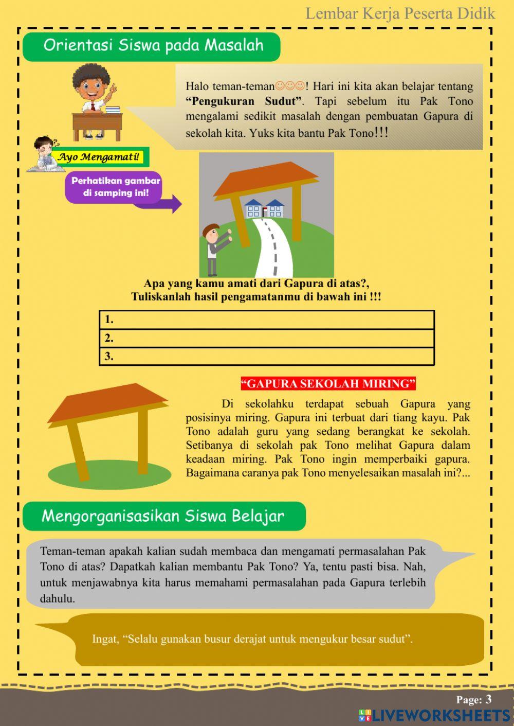 Pengukuran Sudut Berbasis Problem Based Learning
