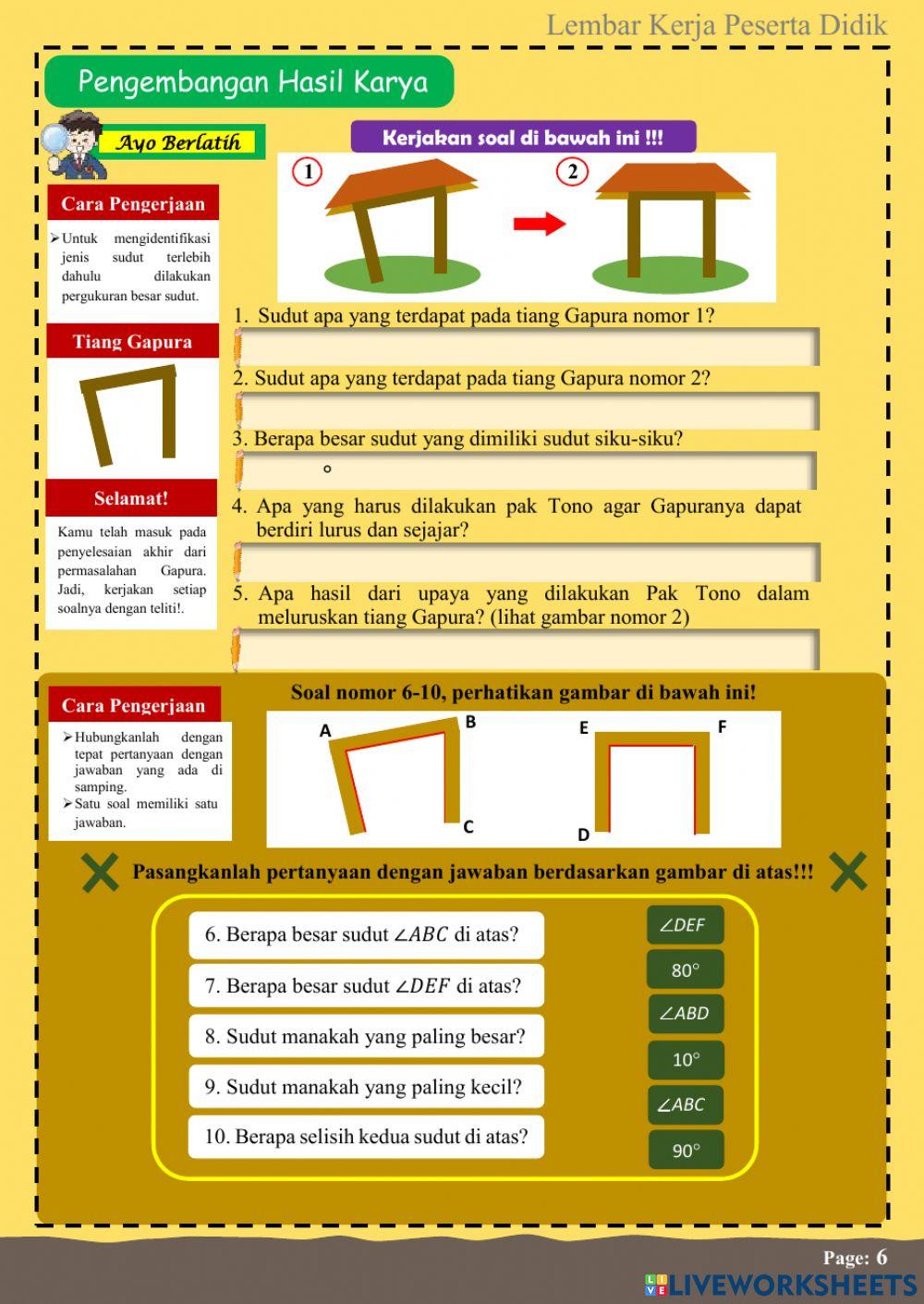 Pengukuran Sudut Berbasis Problem Based Learning