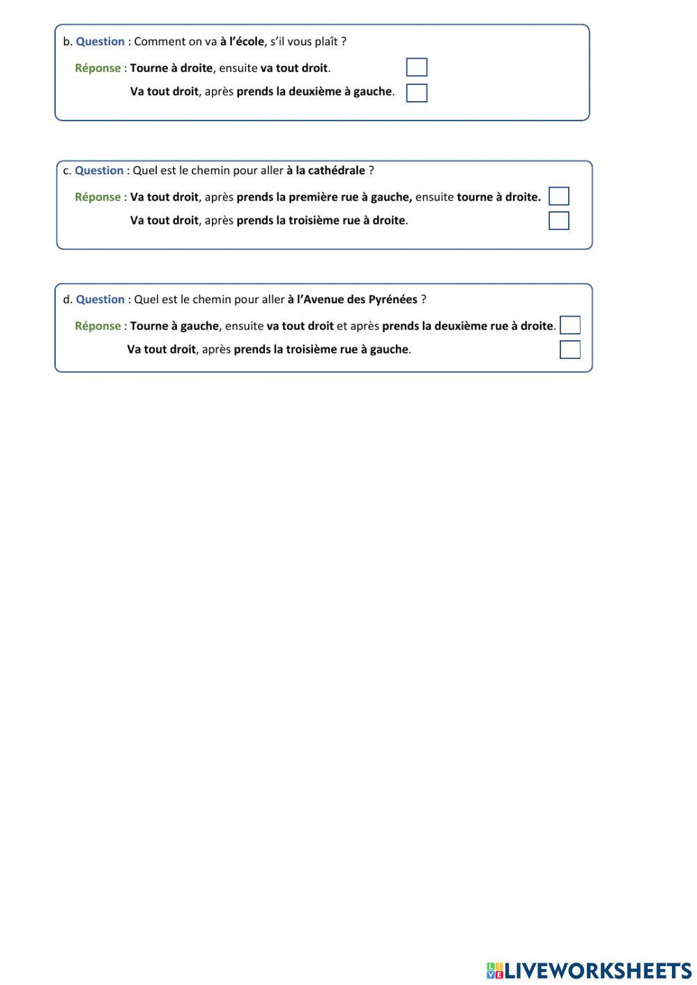 Demander et donner un chemin