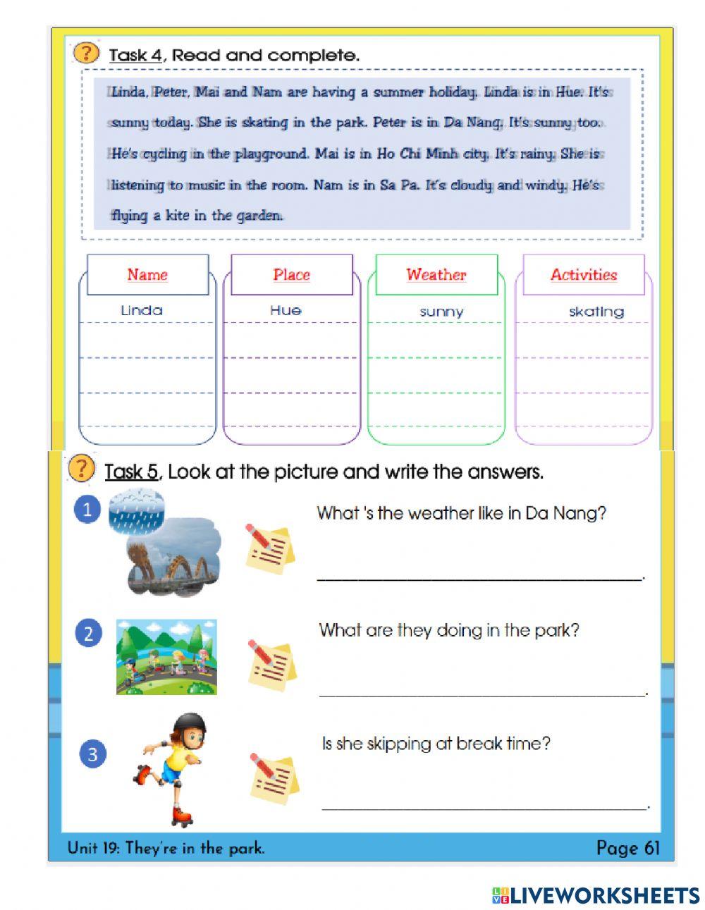 G3-unit 19 in the park minitest.btvn