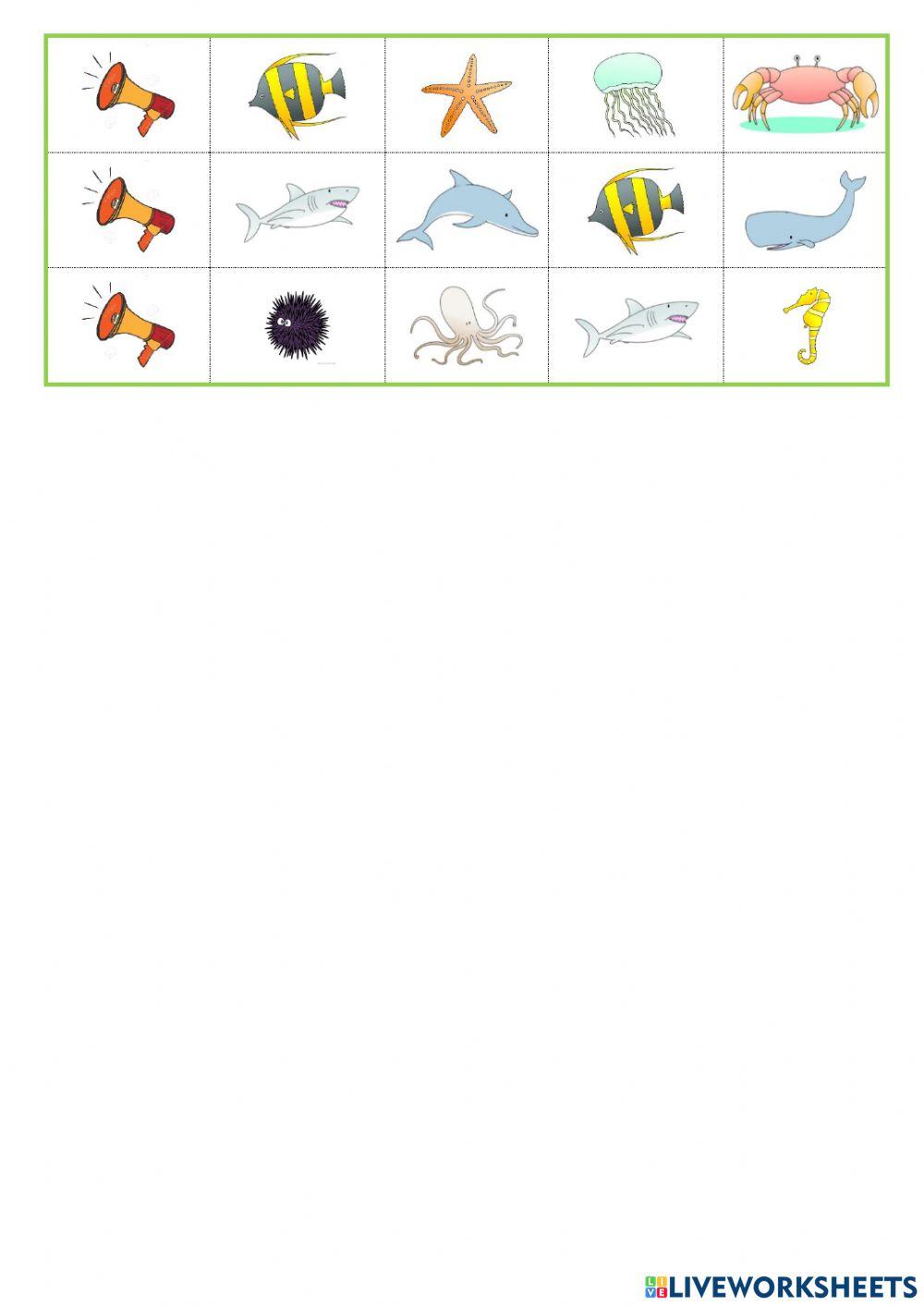 Listen and choose sea animals tiger 3