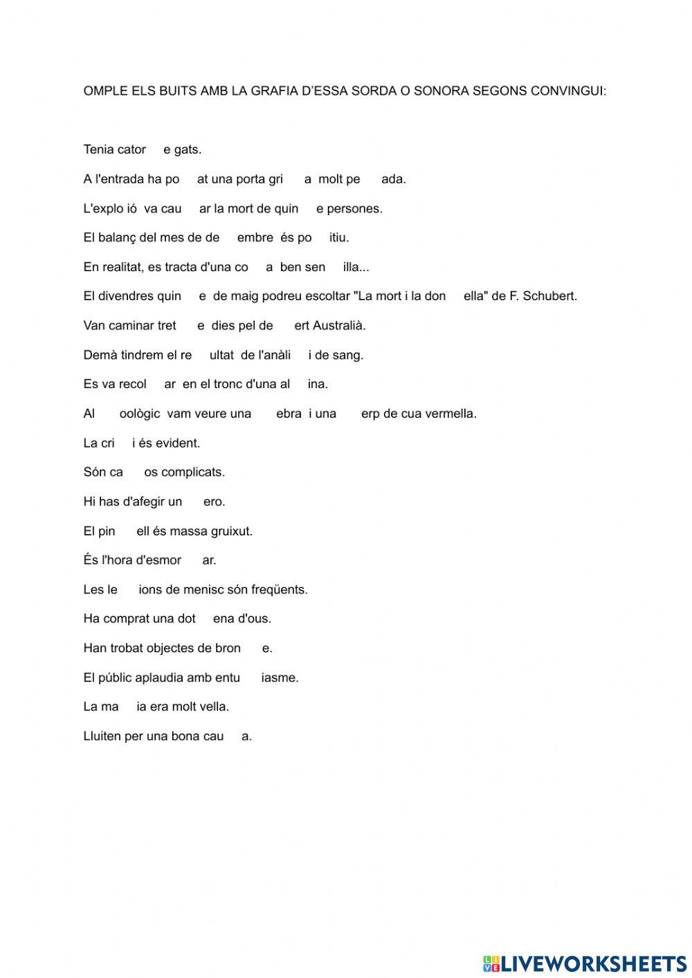 Essa sorda i essa sonora