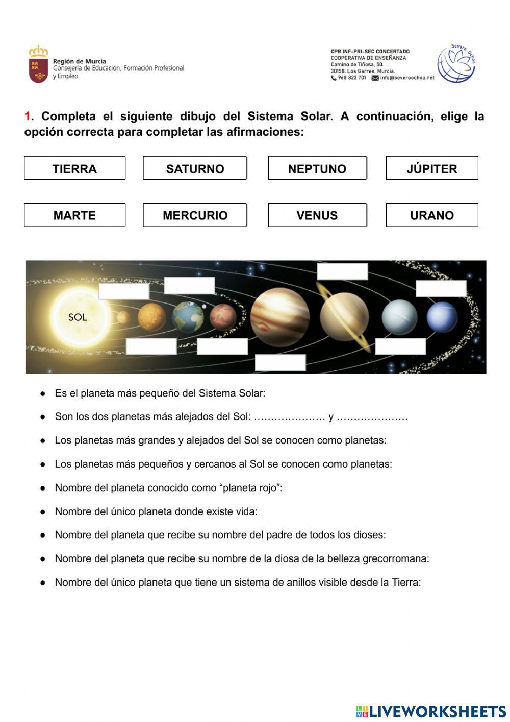 01. Los planetas del Sistema Solar