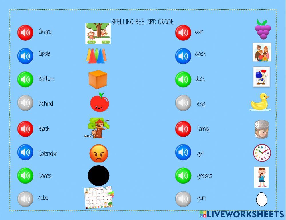 Vocabulary 3rd grade | LiveWorksheets | 7645816