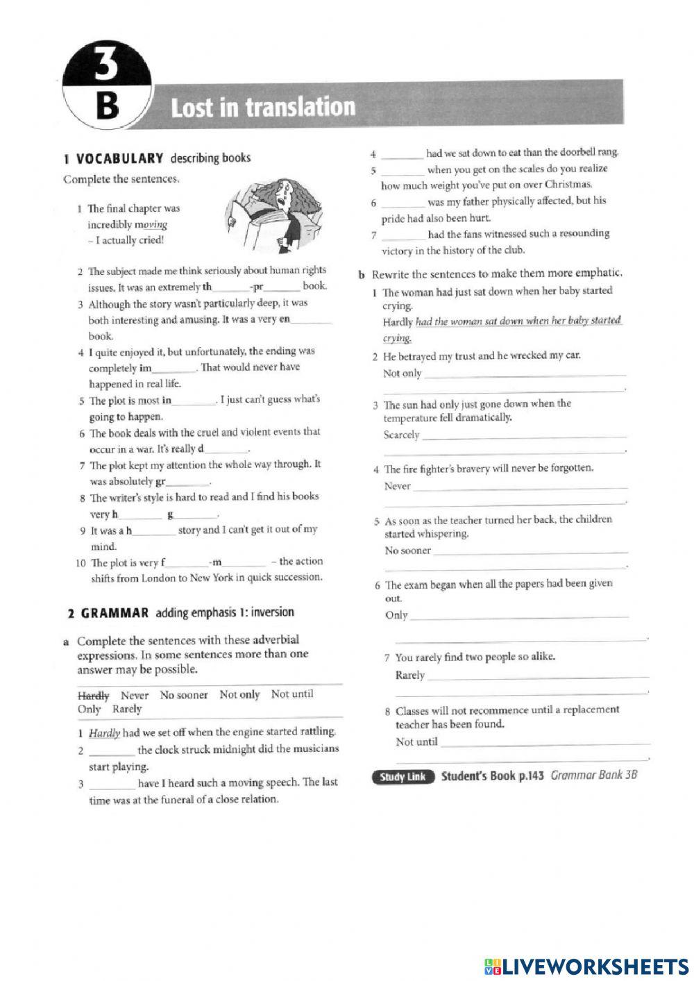 3B Workbook: Lost in translation