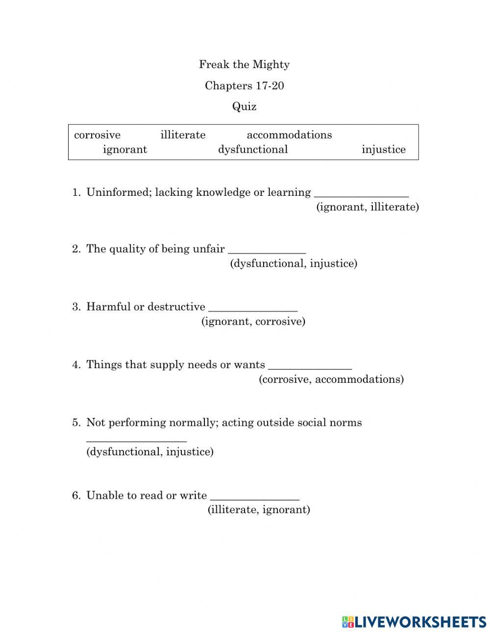 6948533 Freak the Mighty Chpts 17 20 AD Sara Higgs