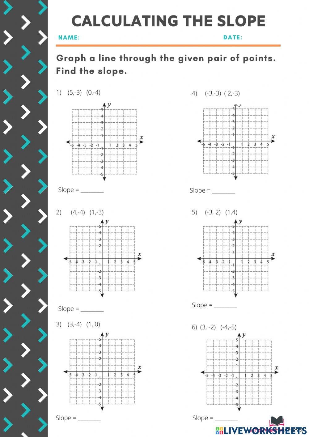 Find Slope from… Free Interactive Worksheets 6963291
