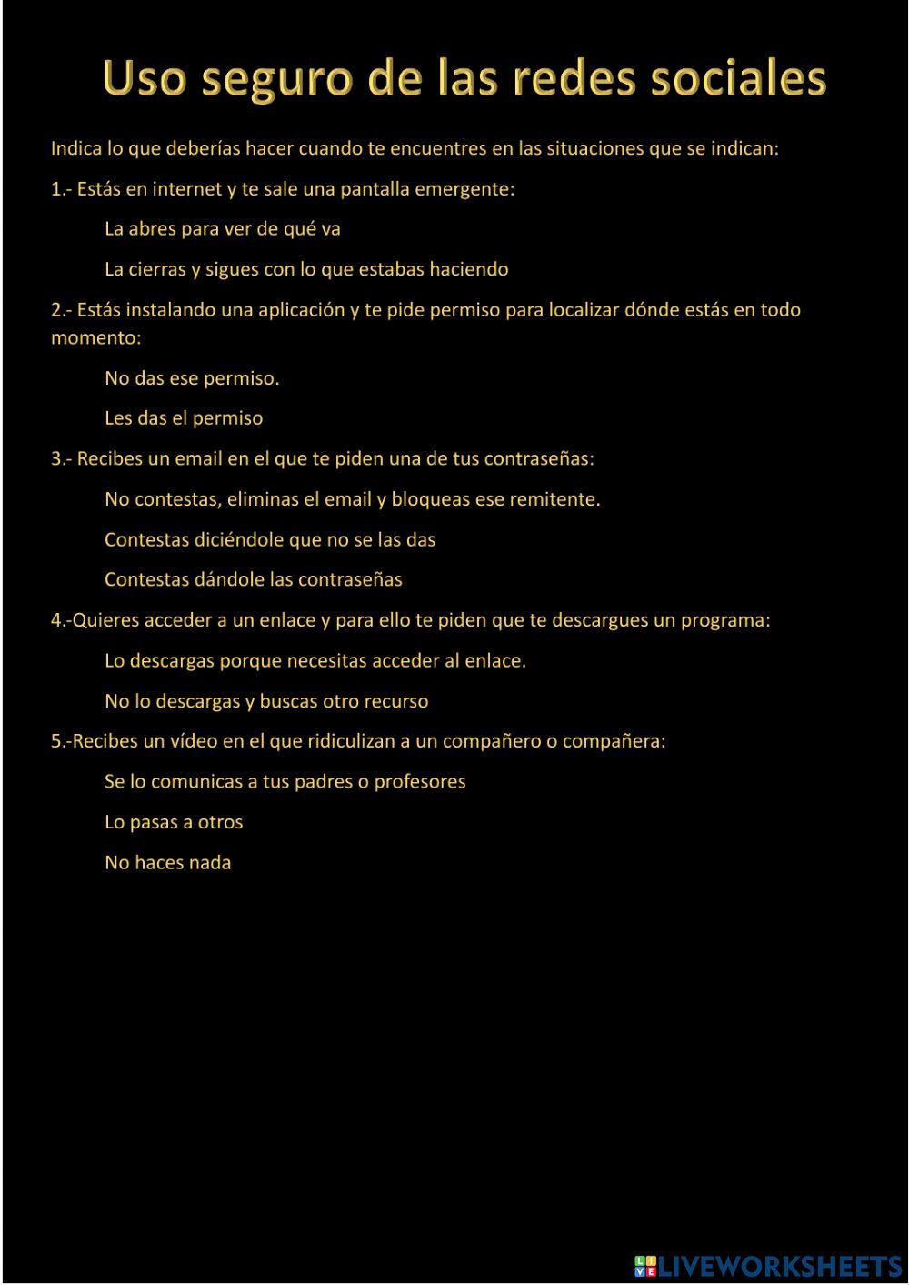 Uso redes: privacidad