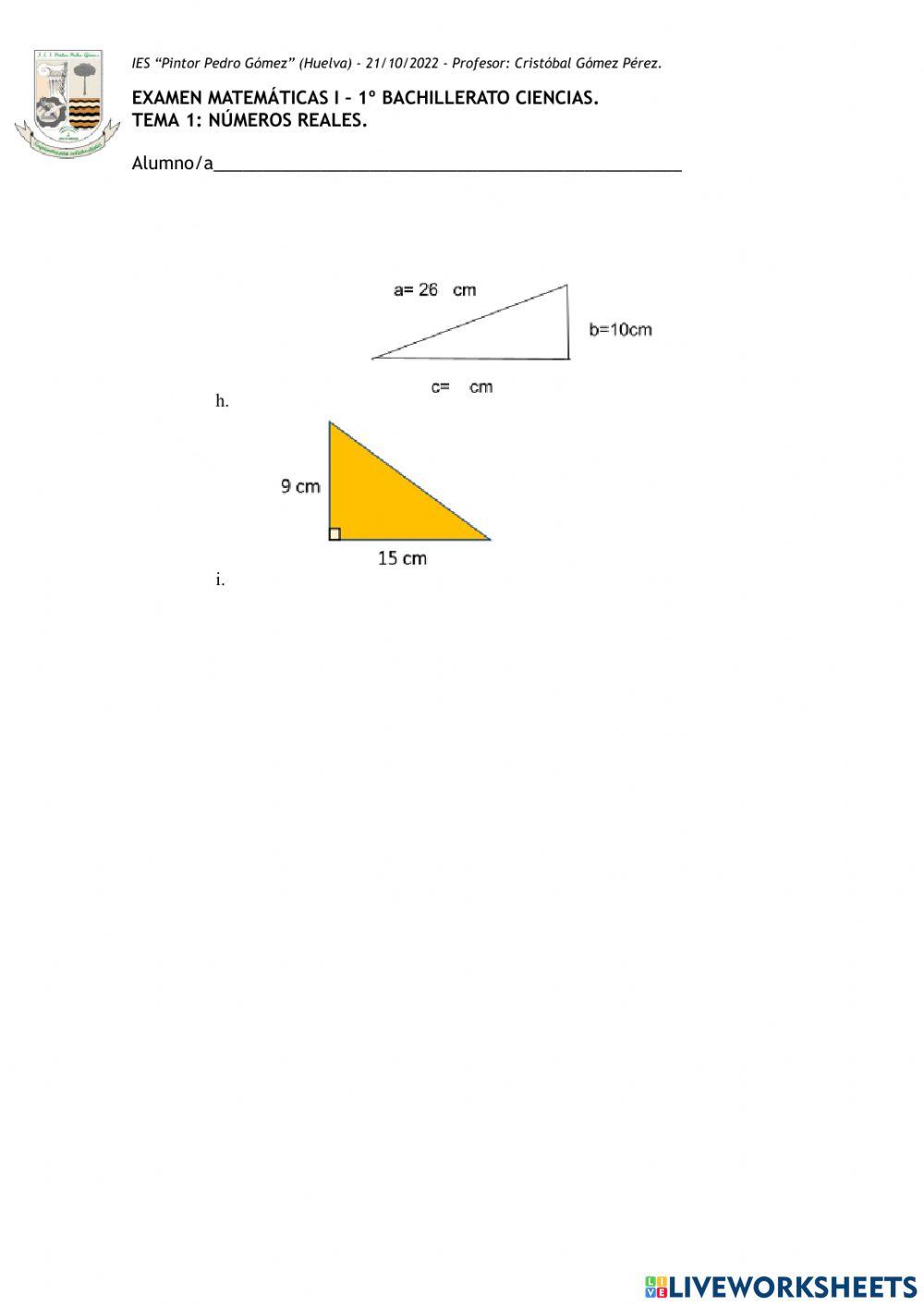 Teorema de pitágoras