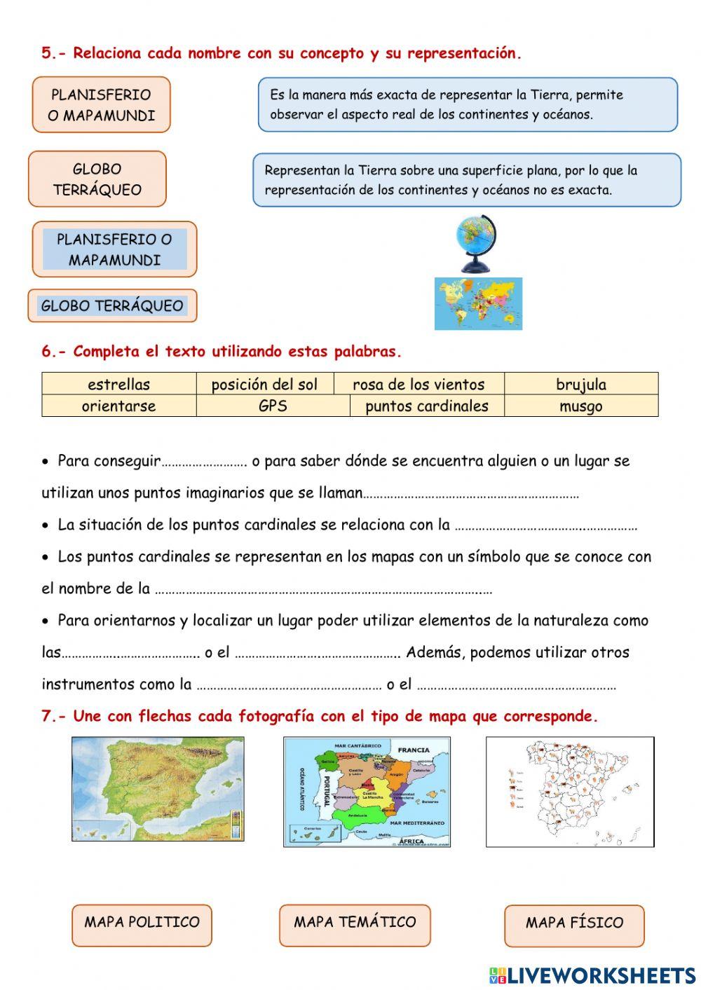 Nos orientamos en la tierra