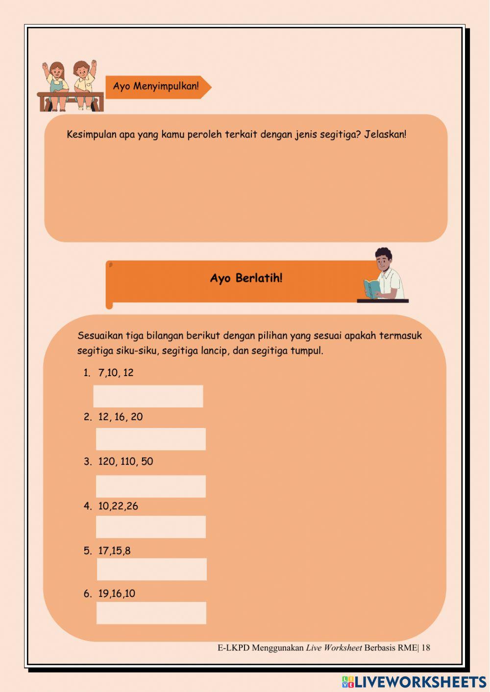 E-LKPD 3 Menentukan Jenis Segitiga