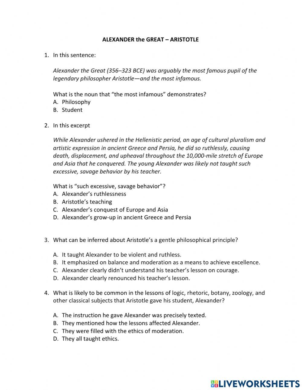 TRS6 - Humanities (1) - Alexander the great