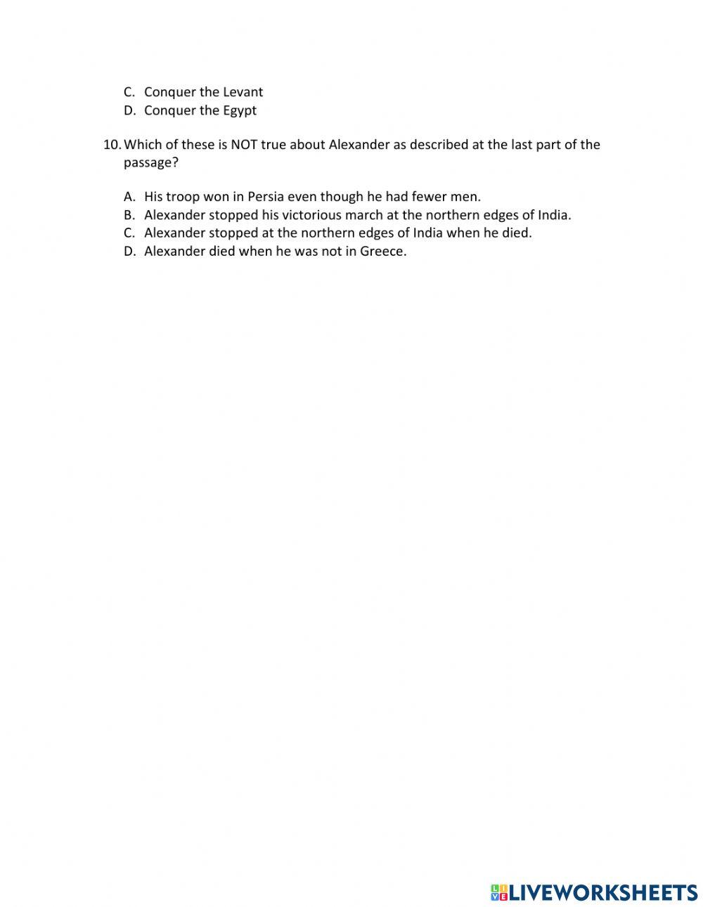 TRS6 - Humanities (1) - Alexander the great