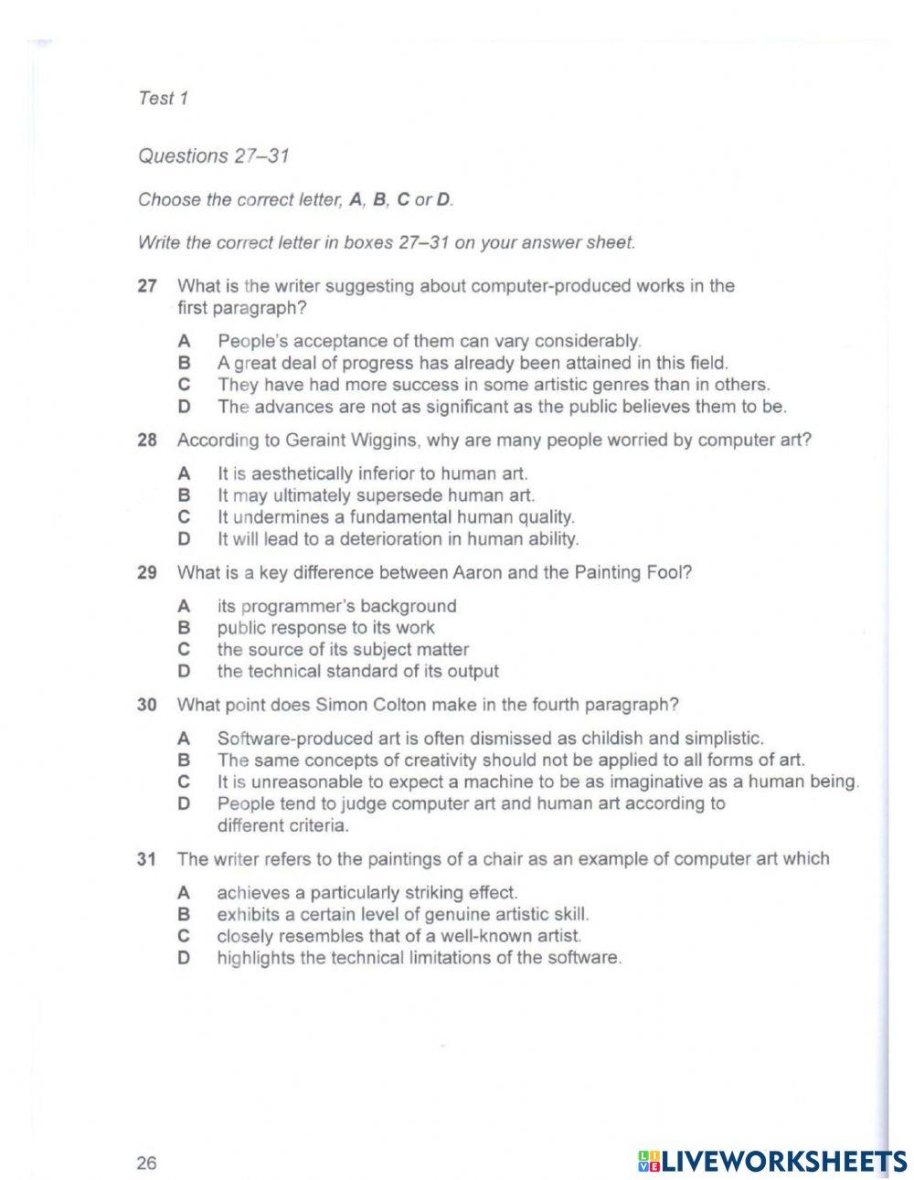 Ielts CAM 13 Reading Test 1 Part 2 Worksheet Live Worksheets ielts-cam-13-reading-test-1-part-2-worksheet-live-worksheets
