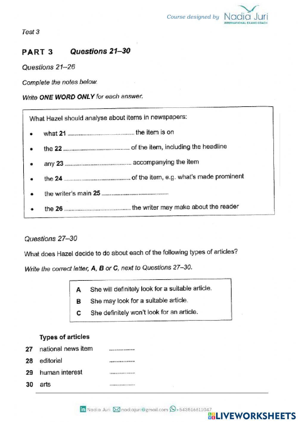 IELTS 15 GENERAL TEST 3 LISTENING