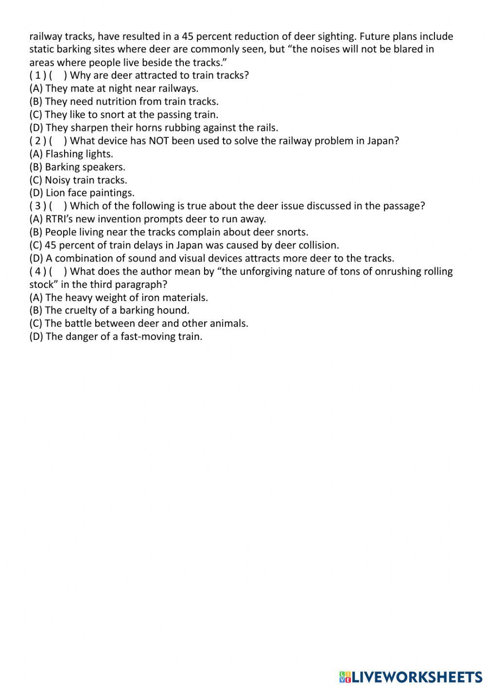 高中綜合練習Unit 1