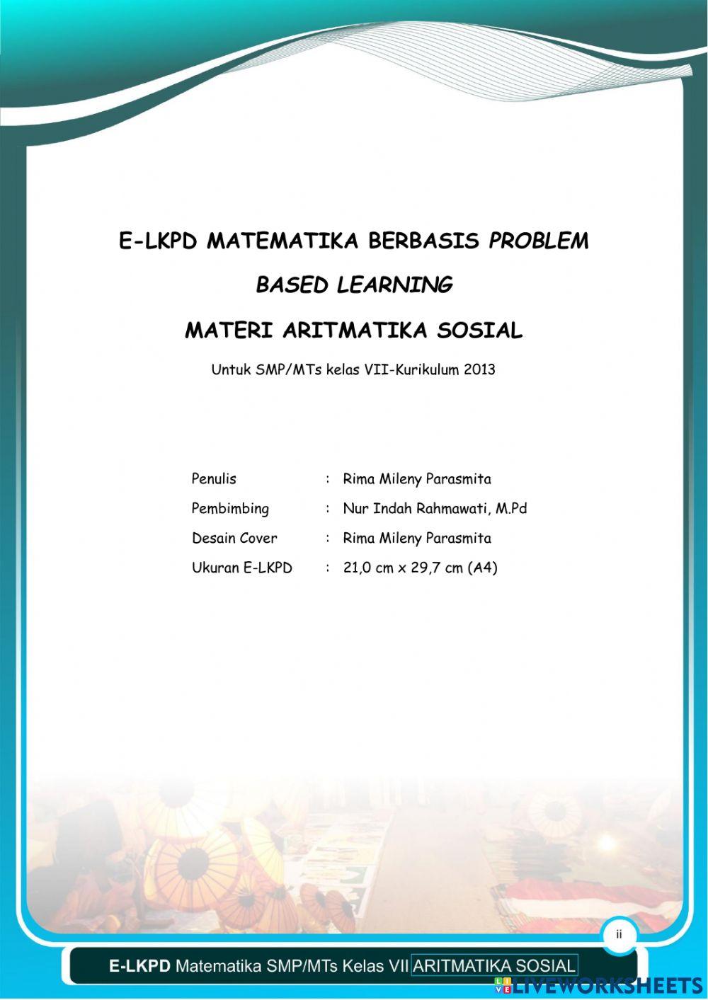 Aritmatika Sosial - LKPD 2 Kegiatan 1