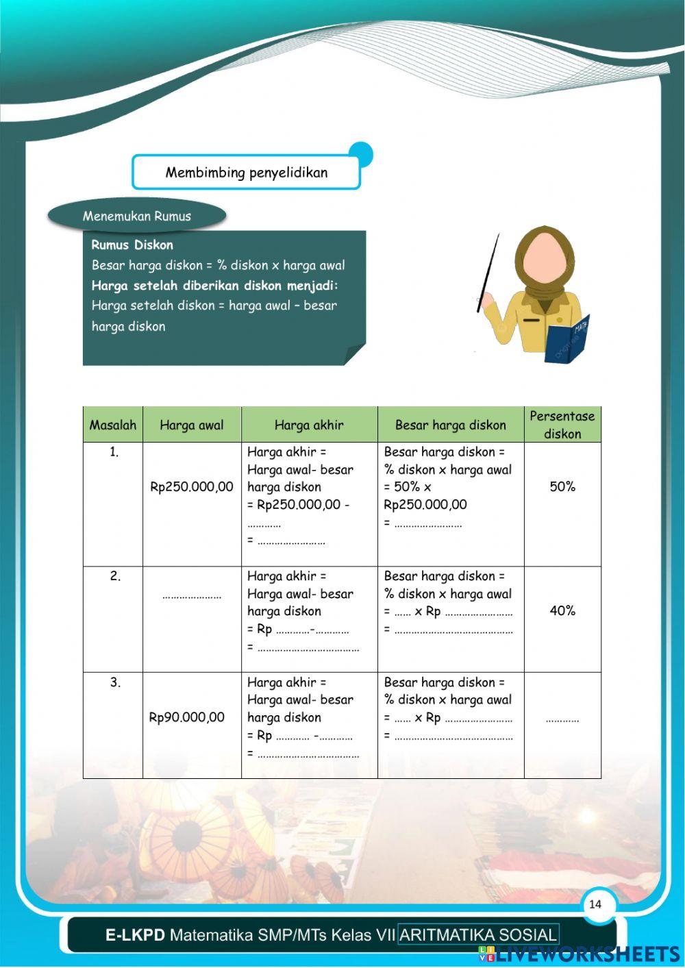 Aritmatika Sosial - LKPD 2 Kegiatan 1
