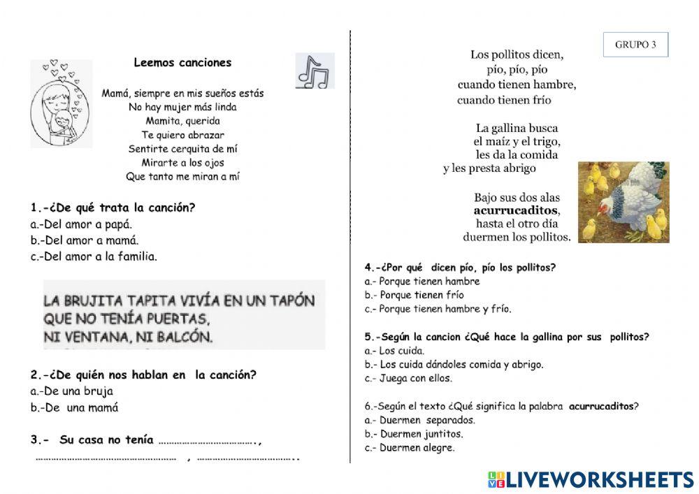 Leemos canciones - Equipo 3