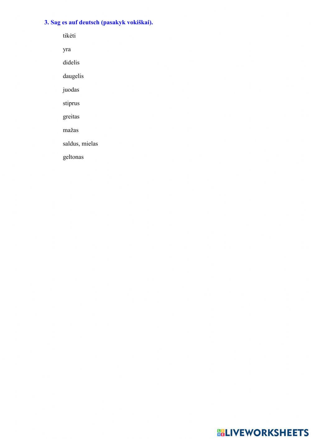 Prima 1A - Wortschatz