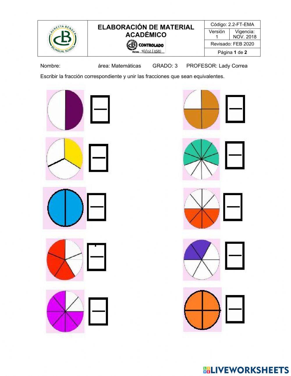 Fraccioes equivalentes