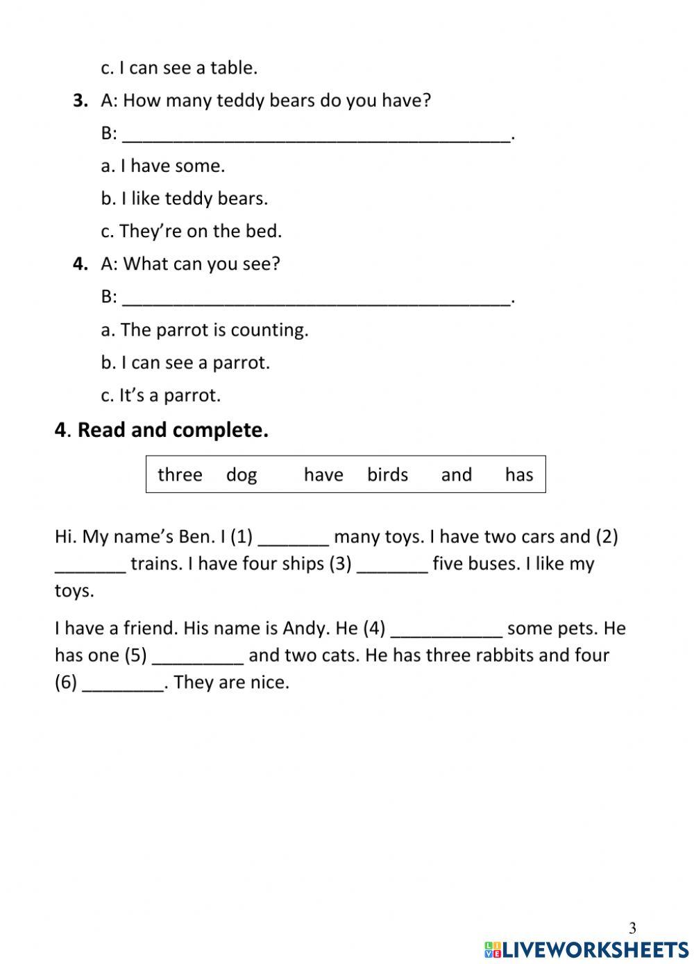 Đề thi hk2 tiếng anh 3 - đề 3