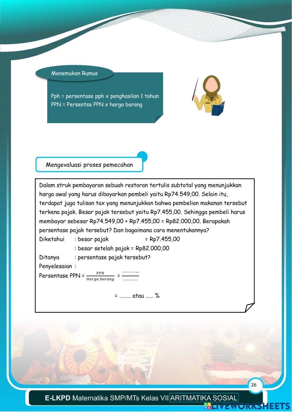 Aritmatika Sosial - LKPD 4 Kegiatan 1