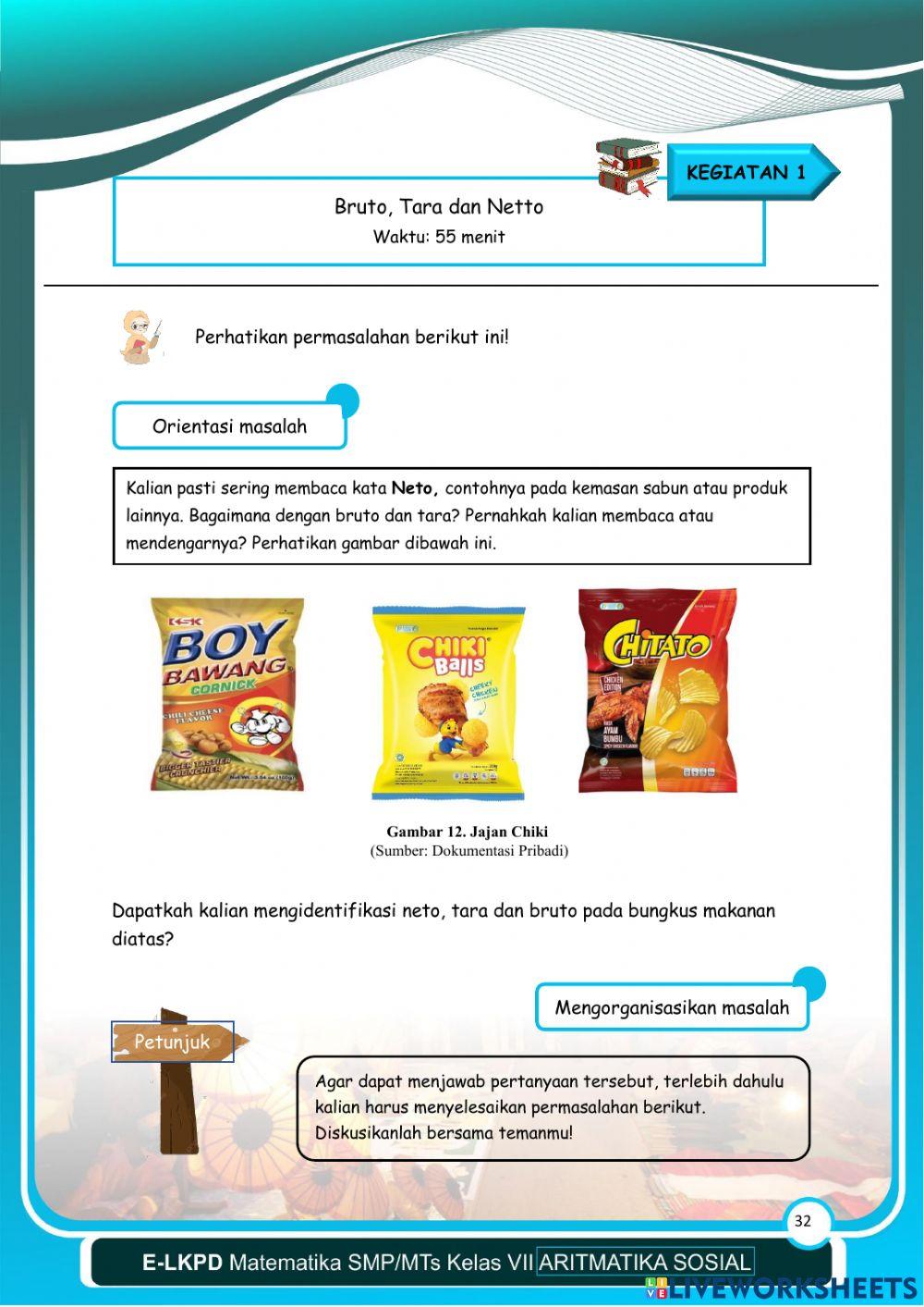 Aritmatika Sosial - LKPD 5 Kegiatan 1